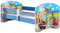 ACMA Kinderbett Jugendbett mit Einer Schublade und Matratze Blau mit Rausfallschutz Lattenrost II 140x70 160x80 180x80 (36 Feuerwehr, 140x70)
