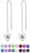 Orecchini Argento 925 Pendenti - Orecchini Donna Cuore con Brillantini di Cristallo Viola Tanzanite - Orecchini Donna Lunghi con Punto Luce Viola - Orecchini Tanzanite - Orecchini Saliscendi