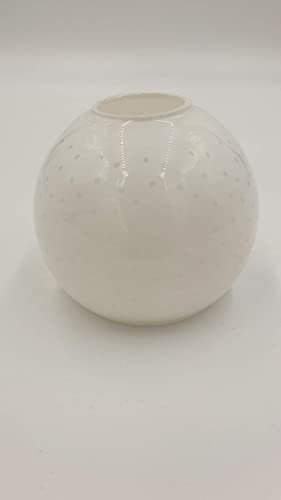 Lampenglas weiß/klar spiralform/gepunktet Design E14 Ersatzschirm Schirm Glas Lampenschirm Ersatzglas f. Pendelleuchte Tischlampe u.a. für Led Leuchte (Gepunktet)