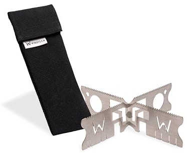 WIKA Topfkreuz FlexHold Set de support de casserole de qualité supérieure pour FlexFire, réchaud à alcool, cuiseur à trangia, croix de pot, brûleur à alcool (Flexhold + sac)
