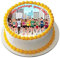 Marathon Runner 19 cm round icing edible cake topper and printed with your custom greeting