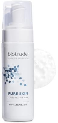 Biotrade Pure Skin Reinigungs-Gesichtsschaum mit Azelainsäure – Tiefenreinigender Gesichtscleanser, der Mitesser kontrolliert – Sanftes Gesichtswaschmittel für alle Hauttypen, 150 ml