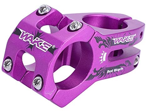 31.8mm Stem, Aluminum Alloy Handlebar Stem Riser for Mountain Road Bike, Purple Bicycle Stem Short BMX Stem