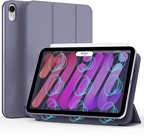 ZtotopCases Custodia per iPad Mini 6 2021, Case Magnetica Ultra e Leggera con Funzione Automatica di Sveglia/Sonno, Supporta la Ricarica iPad Pencil per iPad Mini 6a Gen 8,3'', Viola Grigiastro