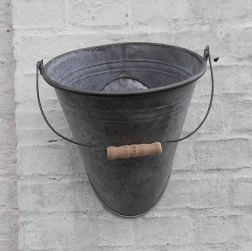 Deko-Impresion Eimer für Wand Pflanztopf Blumentopf Pflanzkübel Eisen verzinkt 30 cm