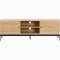 HOMIFAB Meuble TV 2 Portes Effet Bois 160 cm - Talia
