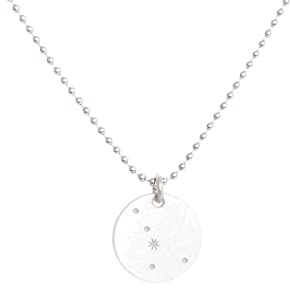 renna deluxe Sternzeichen Kette Silber mit kleinem Anhänger, Sternzeichen Konstellation an zarter Kette silber Sternenhimmel