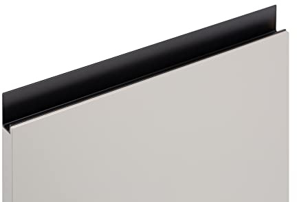 Gedotec Möbelgriffe aus Aluminium - Schwarz matt | 1 Stück Türgriffe für Schränke zum Eindrücken an Möbelkanten | JEY 0127 | Länge: 597 mm | Griffe für Küchenschränke Schrankgriffe Griffe Möbel