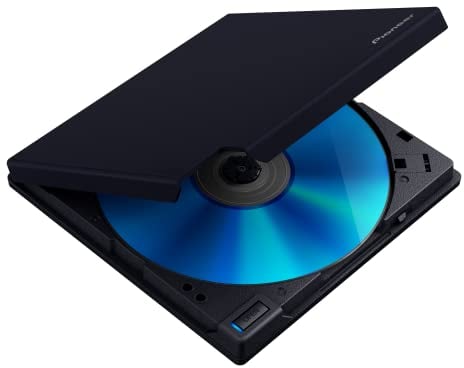 Pioneer BDR-XD08UMB-S Pinnacle of The XD08 Series with a Matte-Black Body USB 3.2 Gen1 (USB Type-C) / 2.0 Slim Portable BD/DVD/CD Writer Features The Latest high-Grade Rubber Coating