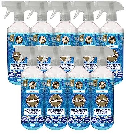 Fabulosa Antibacterial Disinfectant Spray, All Purpose Multi Surface Cleaner, 500ml, 9 pack, Intense
