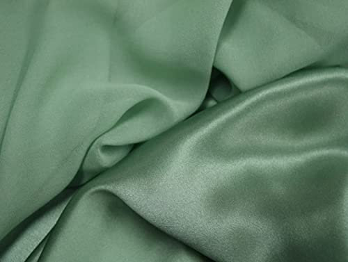 Tissu tissé en satin de viscose et modal de bambou vert ~ 111,8 cm de large. (24)