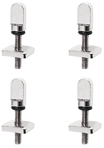 4Pcs Longboard Sliding Fin Screw Stainless Steel Fin Screw Surfboard Tail Flat Straight Brace Brackets Paddle Board Fin Screw Tool for Long Board, Inflatable SUP