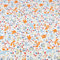 Textrend Baumwollstoff - Stoff zum Nähen - 100% Baumwolle - Textilien 1x1.6m - Stoffe Meterware - Waldtiere (Blauer und orangefarbener Elch mit Tieren auf einer Wiese auf weißem Hintergrund)