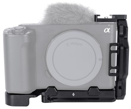 NICEYRIG ZV-E1 Half Camera Cage, Aluminum Video Rig with 180° Rotating Cold Boot Buckle, NATO Rail, Cold Shoes, 1/4 Threads, 3/8 ARRI Hole, Arca Baseplate Compatible with Sony ZV-E1-559