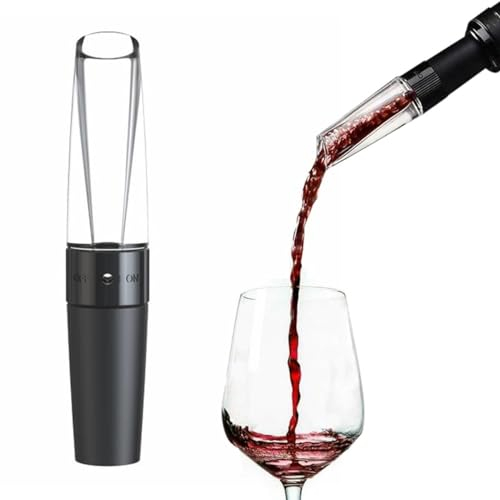 CoverKingz Weindekanter Wein Ausgießer mit Belüfter tropffrei für Rotwein und Weißwein - Dekanter Weinbelüfter Weine dekantieren - Dekantierausgießer 2 in 1 mit Venturi Effekt Aufsatz