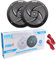 KIT SET PER PYLE PLMRS6B.5 altoparlanti full range, diffusori a 2 vie, nautici, diametro 6,5 185 mm, 120 watt rms 240 watt max, impermeabili, barca, neri, a coppia + cavi di installazione omaggio