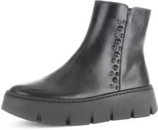 Gabor Damen Plateaustiefeletten, Frauen Stiefeletten,Best Fitting,uebergangsstiefel,plateauabsatz,flach,Boots,Stiefel,schwarz,39 EU / 6 UK