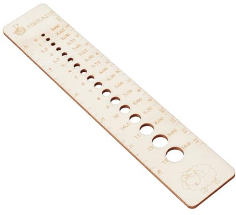 NBEADS Holz-Stricknadel Gauge, Kleine Nadel Größe Checker Stricken Werkzeug Lineal Knit-Chek für Stricken Nadel Messwerkzeuge Häkeln Zubehör
