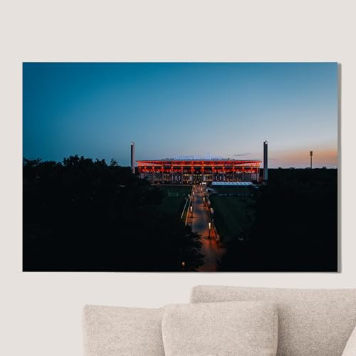Eintracht Frankfurt Fanartikel Wandbild (60cm x 40cm) auf Aluminium oder Acrylglas I Exklusive Motive (Alu: Aussen SGE Stadion, 60cm x 40cm (Alu))