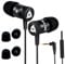 KLIM Fusion Auricolari con Microfono + Cuffie di Lunga Durata con Memory Foam + Audio di Alta qualità + Garanzia 5 Anni - Jack 3.5 mm per iOS Android PC Console + Nuova Versione + Nero