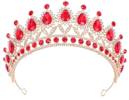 Healeved Wassertropfen-Krone Strass-Wassertropfen-Tiara-Kronen-Stirnband Hochwertige Kopfbedeckung Unverwechselbare Wunderschöne Haar-Requisite Prinzessinnen-Krone Feenhaar-Accessoires Für
