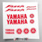 Kit adesivi compatibile con serbatoio e casco moto | Base Vinile Trasparente FACILE APPLICAZIONE Stampa UV | scritte loghi | Stickersland® - Faze (Rosso)