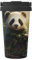 ZhRiYan Taza de café aislada con diseño de oso panda con asa, tapa, vaso de viaje de acero inoxidable de 500 ml