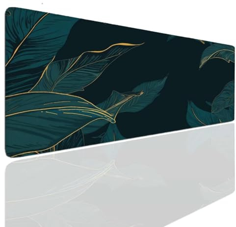 Tapis de Souris Gold 1000x500x4mm Grand Tapis de Souris XXL Gamer Gaming, sous Main Bureau à Bords Cousus, Tapis de Bureau Gaming Antidérapante, Protection de Bureau sous-Mains Accessoire Deco S-510