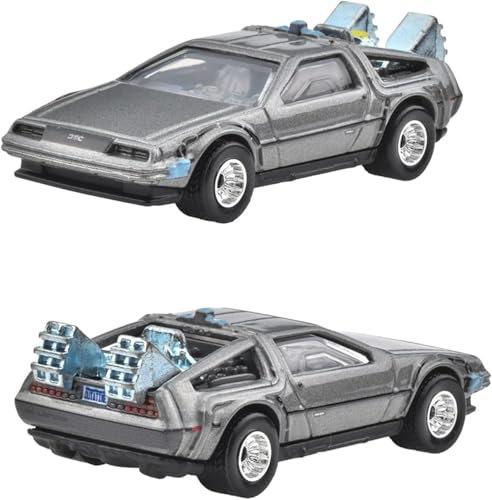 Hot Wheels Zurück in die Zukunft DieCast Auto Delorean DMC Back to The Future - Maßstab 1/64 Länge 7 cm Pop Culture JBL65