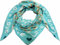 J26 Love Herz Leopard Dreieck Schal aus 100% Baumwolle Frühling Unisex Uni Fashion Stola Tuch Übergangszeit Italy Sommer Strickschal Strick Tuch Heart Leo Happy (Love Türkis)