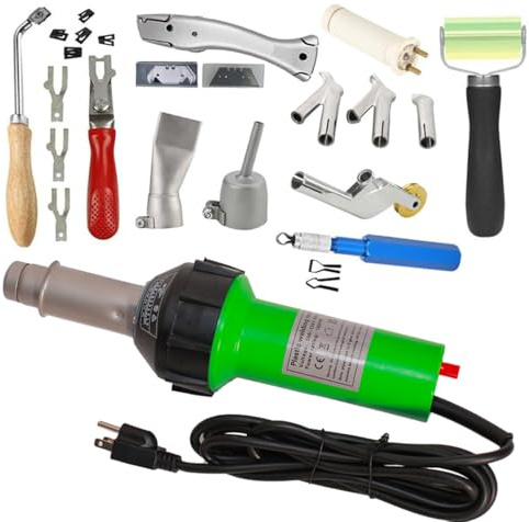 Beyondlife - 1600W Hot Air Soldering Iron Plastic Heat Gun, PVC Vinyl Floor Welding Tool, Hot Gas Gun Kit, with Various Welding Accessories
