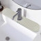 Kitchen Sink Splash Guard 2 Pcs White Stone Drying Mat Faucet Mat for Kitchen Sink Super Absorbent Prevents Moisture Buildup Sink Water Splash Guard for Bathroom Counter (60cm)