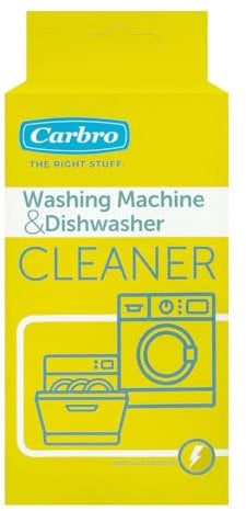 Washing Machine and Dishwasher Cleaner by Carbro 140g Grease and Limescale Remover Powder Deep Clean Descaler for Drum, Pipes & Internal Parts – Suitable for All Brands