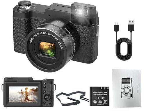 Digitalkamera 4K, optische Zoom-Kameras, optischer Zoom, 40 x, 4 K, 48 MP Objektiv, Autofokus, fortschrittliches multifunktionales Fotozubehör für Dokumentarfilme von Vlog Pers