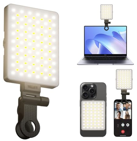 Selfie Licht, 3000-6500K 3 Lichtmodi Handylicht Mit 94 Led Lampenperlen, Magnetic & Clip 2 In 1 Design, Geeignet Für Mobiltelefone, Computer Und Kamerabeleuchtung