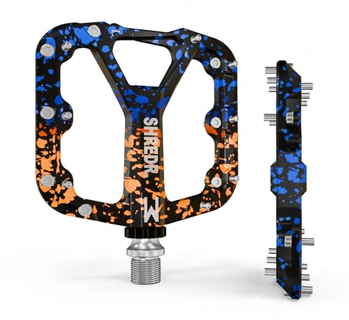 Shredr. Flat 2.0 Pedale für MTB | Superleichte Flatpedals fürs Mountainbike | In 2 Größen und 9 Farben | inkl. schwarzen Reflektoren Special Edition