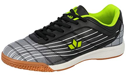 Lico Jungen Rockfield Hallenturnschuhe, Schwarz Grau Lemon, 38 EU