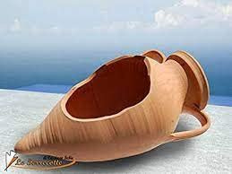 amazing cassiano ANFORETTA A Punta INTAGLIATA Terracotta