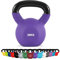 MSPORTS Kettlebell Neopren 2 – 30 kg inkl. Übungsposter Kugelhantel (26 kg - Lila)