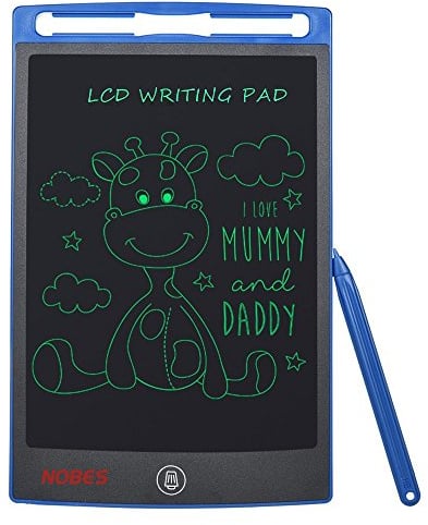NOBES LCD Schreibtafel 8,5 Zoll, Maltafel Zaubertafel für Kinder, Stift Papierlos für Schreiben Malen Notizen, Kinder Spielzeug Mädchen Jungen Zeichnung (blau)