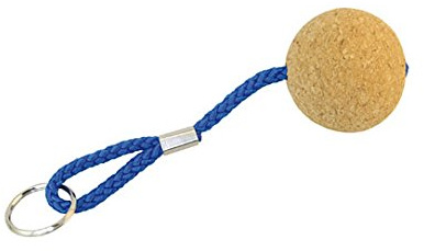 Schlüsselanhänger mit einem Korkball, 52mm, schwimmfähig/schwimmbar