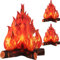 Boao 3D Flammenfackel in der Mitte des Lagerfeuers aus Karton, dekorativ, künstliches Feuer, Flammenpapier, für Party, Dekoration, 3 Stück