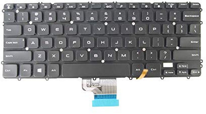Abakoo Tastatur kompatibel mit Dell Precision M3800 XPS 15 9530 0WHYH8 WHYH8 0HYYWM PK130YI2A00 V143725AS1 mit Hintergrundbeleuchtung, Schwarz