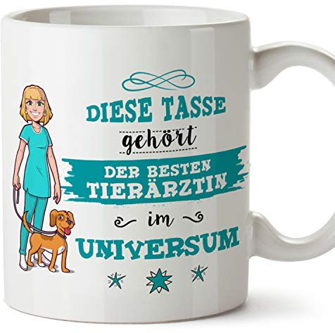 Mugffins Tasse/Becher Tierärztin (Beste im Universum) - Lustige und Originelle Tierheilkunde Geschenke