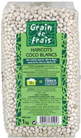 Haricots coco blancs - Grain de Frais - paquet 1kg
