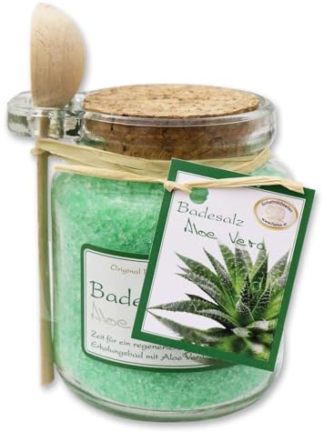 Florex Badesalz Aloe Vera Glas mit Holzlöffel 300 g