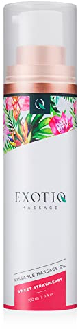 Massageöl mit Aroma Geruch Geschmack Erdbeere Essbar 100ml wärmendes Öl Vorspiel Erotisch Intim Tantra Sex Thai Sexöl