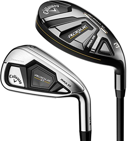 Callaway Golf Rogue ST Max OS Lite Hybrid Iron Combo Set (Right Hand, Graphite Shaft, Light Flex, 4H, 5H, 6IR - PW, Set of 7 Clubs)