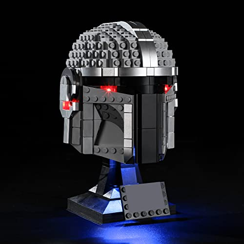 GEAMENT LED Licht-Set Kompatibel mit Lego Mandalorianer Helm - Beleuchtungsset für Star Wars 75328 Baumodell (Modell-Set Nicht enthalten)