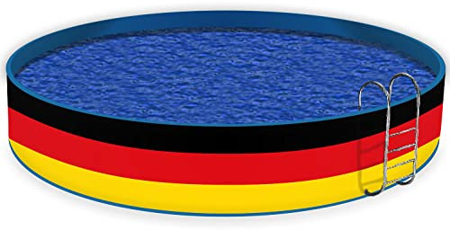 Wallario Pool Verkleidung mit Motiv und Ösen, Umrandung Dekoration, Motiv Deutsche Flagge, Größe Höhe 80 cm x L 12m